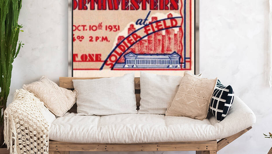 1931 Notre Dame vs. Northwestern by Row One Brand