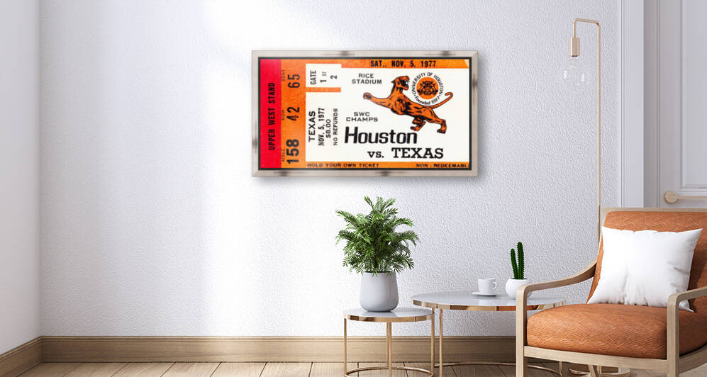 1977 Texas Longhorns vs. Houston Cougars by Row One Brand