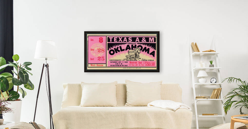 1950_College_Football_Oklahoma vs. Texas A&M_Owen Field_Row One Brand Ticket Stub by Row One Brand