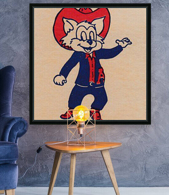Vintage Fifties Arizona Wildcat Art by Row One Brand