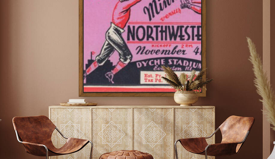 1933 Minnesota vs. Northwestern by Row One Brand