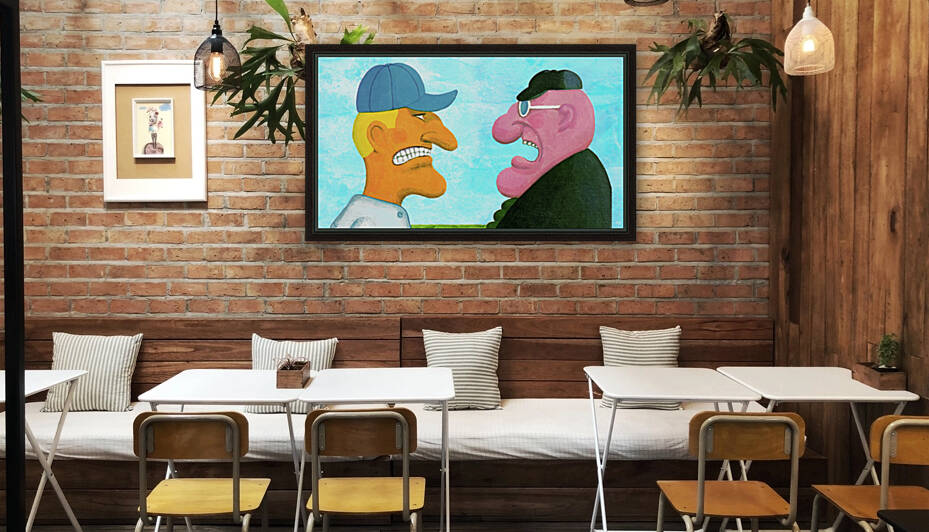 Baseball Manager vs. Umpire Argument Art by Row One Brand