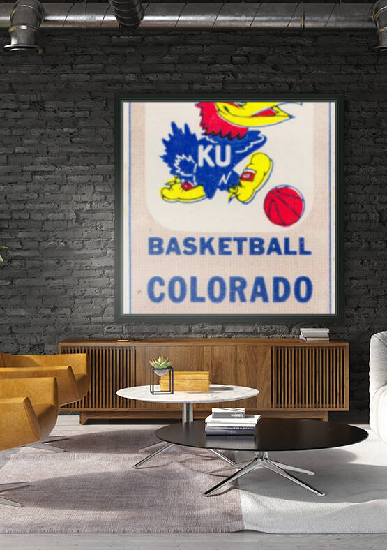 1981 Kansas Jayhawks vs. Colorado Buffaloes Basketball Ticket Art by Row One Brand