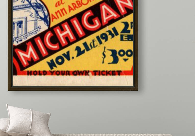 Michigan Football Ticket Stub Art 1931 by Row One Brand