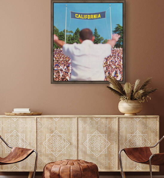 California Memorial Stadium Art_Football Stadium Wall Art_College Football Art Vintage Cal Bears by Row One Brand