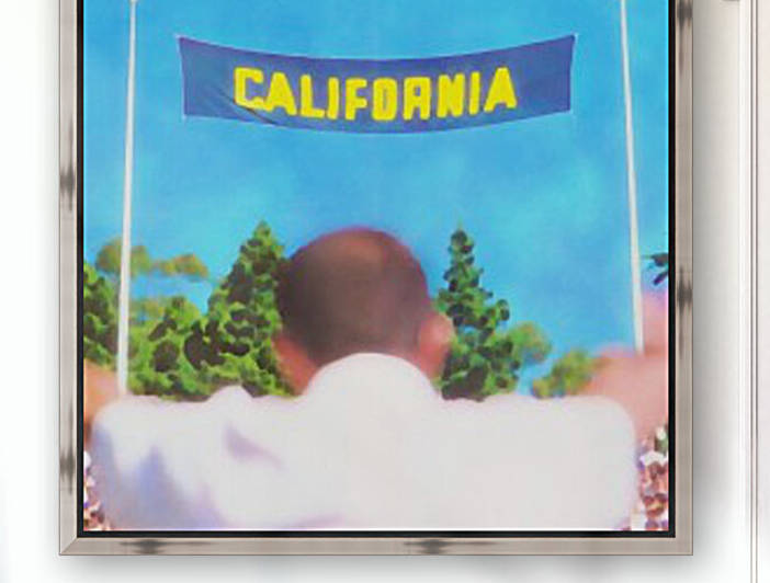 Football Watercolor Art_Vintage College Football Art Prints_Best Football Stadium Art_California 2 by Row One Brand