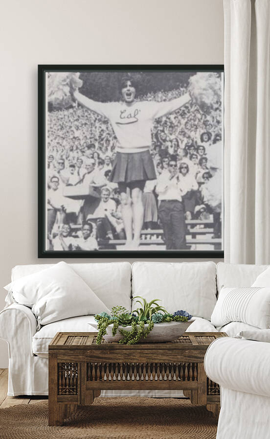 1965 California Spirit College Football Cheerleader Art Vintage Photograph by Row One Brand