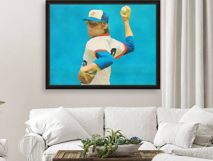 Vintage Atlanta Braves Art_Baseball Pitcher Artwork by Row One Brand