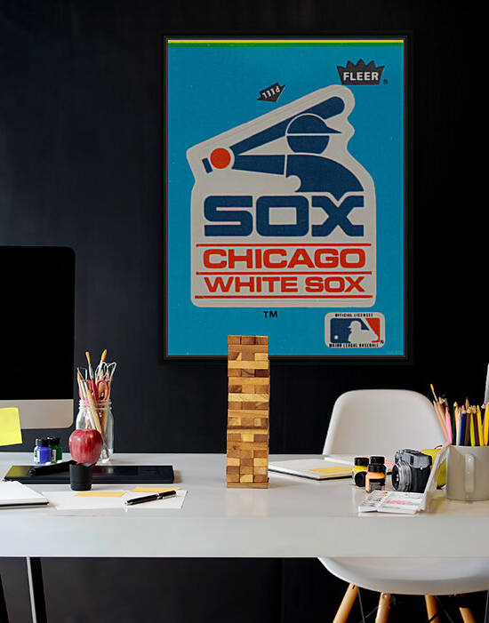 1985 Chicago White Sox Fleer Decal Reproduction Wall Art_Retro Decal Art Design by Row One Brand