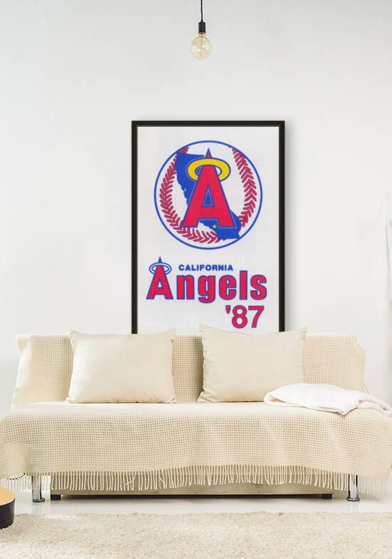 1987 California Angels Baseball Schedule Reproduction Art_Retro Sports Schedule Design by Row One Brand