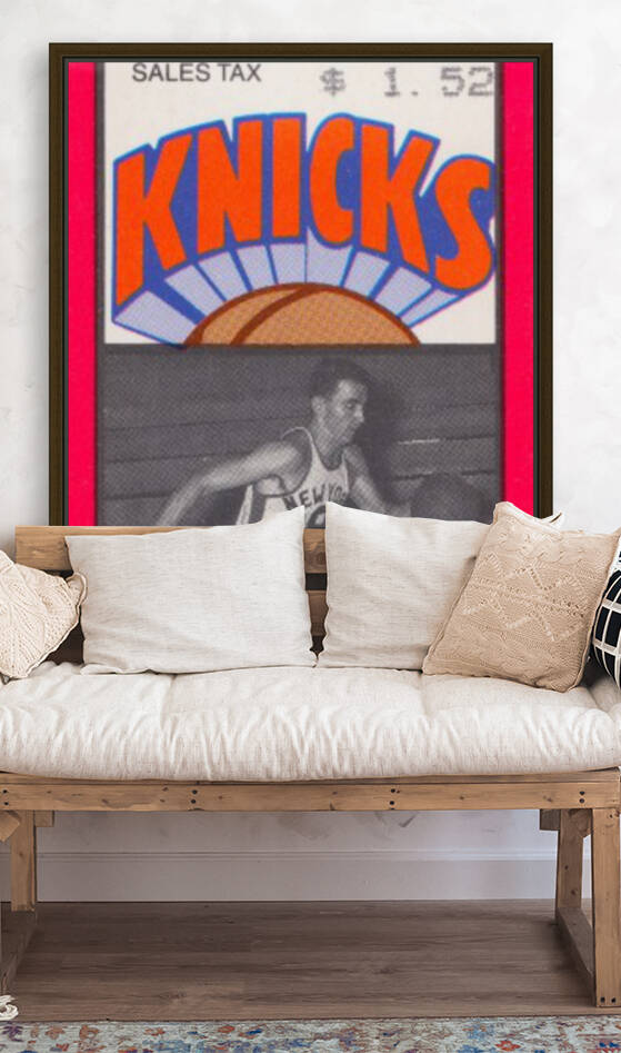 1987 New York Knicks vs. Boston Celtics Basketball Ticket Stub Art  by Row One Brand