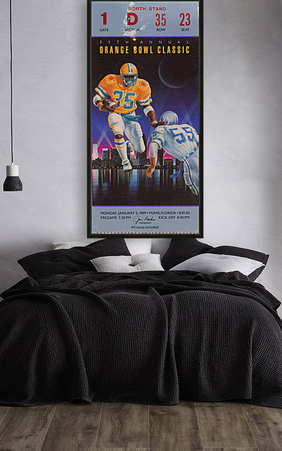 1989 Orange Bowl Ticket Wall Art by Row One Brand