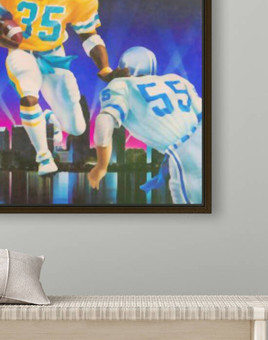 1980s Miami Orange Bowl Football Art by Row One Brand