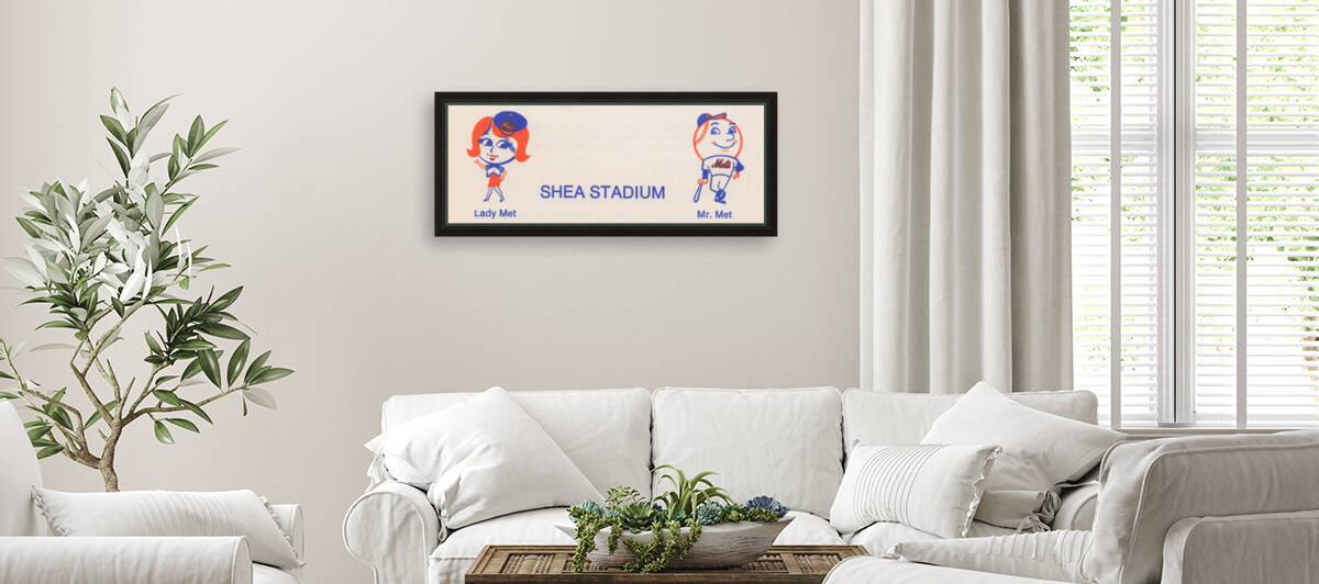 1977 new york mets art reproduction shea stadium retro baseball artwork row one brand by Row One Brand