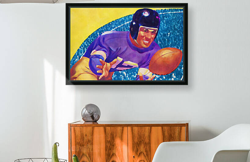 Football Art Watercolor  by Row One Brand