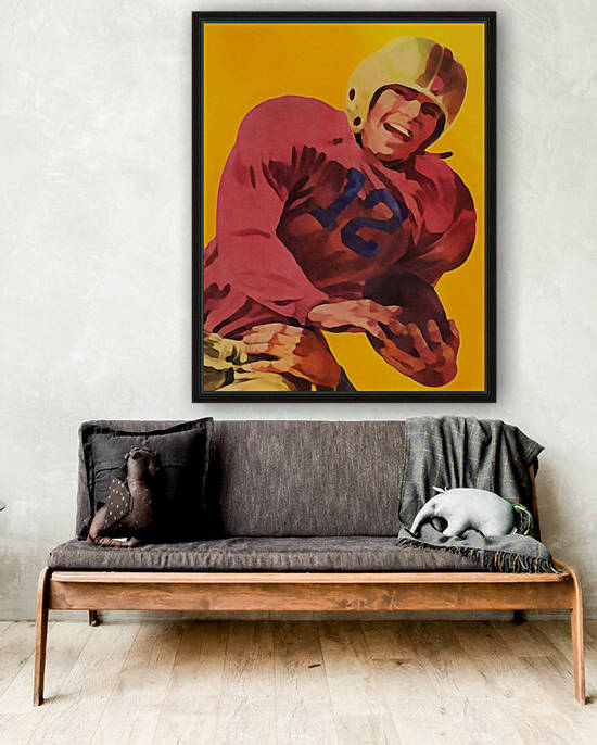 Vintage Football Poster_Football Prints Wall Art Posters by Row One Brand