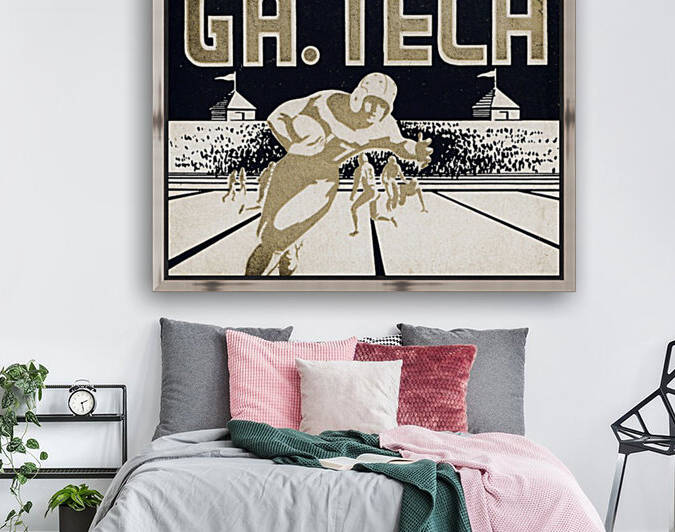 Vintage 1952 Georgia Tech Football Art by Row One Brand