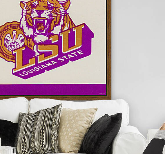 Vintage LSU Louisiana State Tigers Art Reproduction by Row One Brand