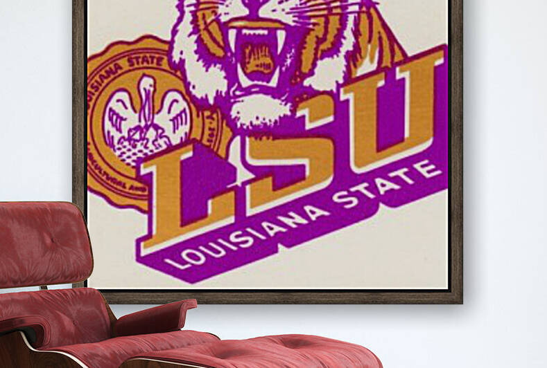Vintage LSU Tigers Art by Row One Brand