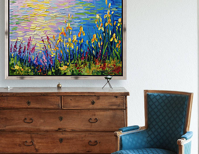 Irises by the pond by Olha Darchuk 