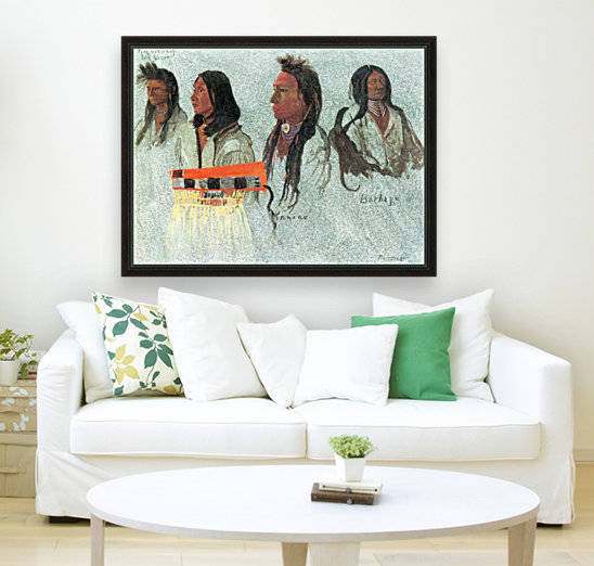 Four Indians by Bierstadt