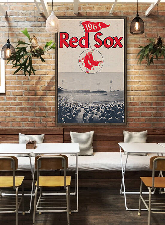 Vintage Boston Red Sox Fenway Park Poster by Row One Brand