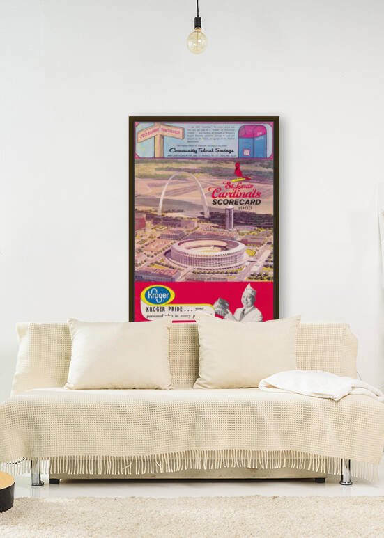 1966 St. Louis Cardinals Opening Game New Busch Stadium Scorecard  by Row One Brand