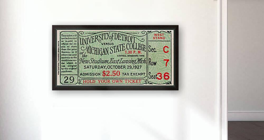 1927 Detroit vs. Michigan State by Row One Brand