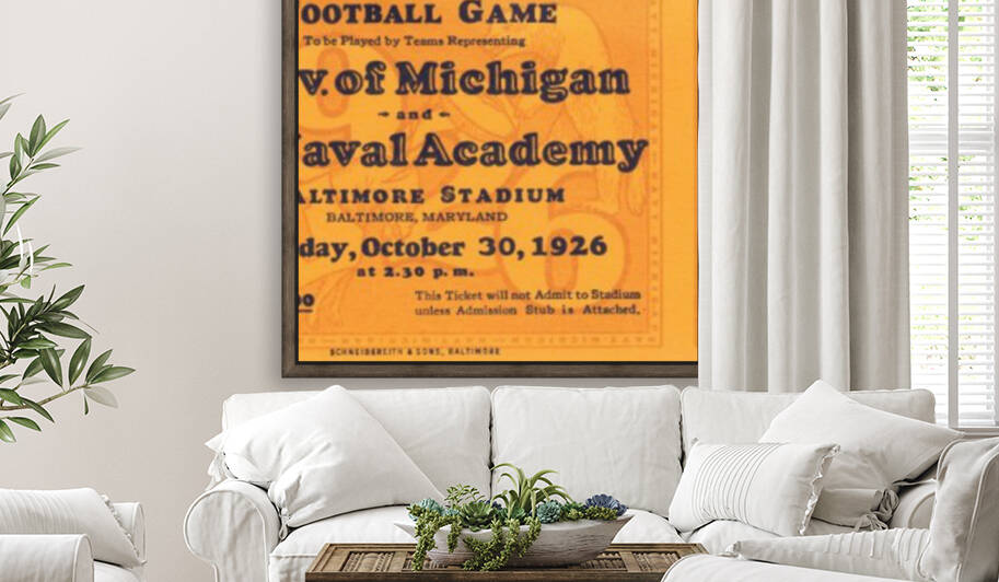 1926 Michigan vs. Navy by Row One Brand