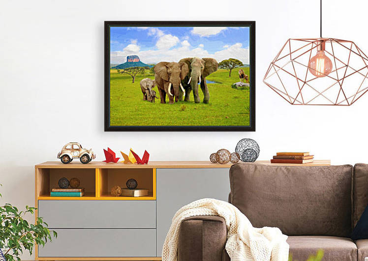 Landscapes and animals of Africa. Elephant. by Radiy Bohem