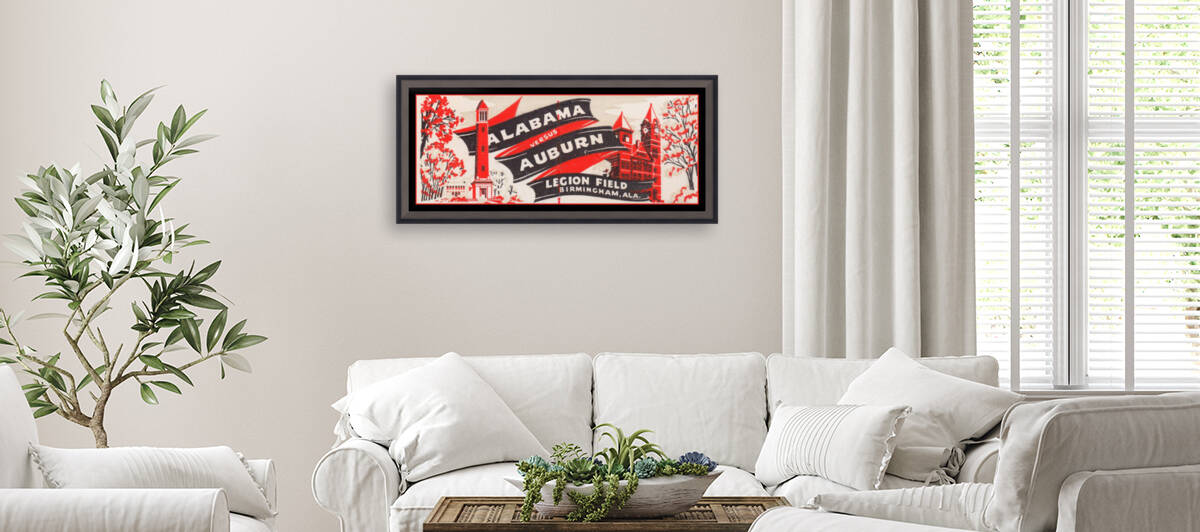 Alabama versus Auburn by Row One Brand