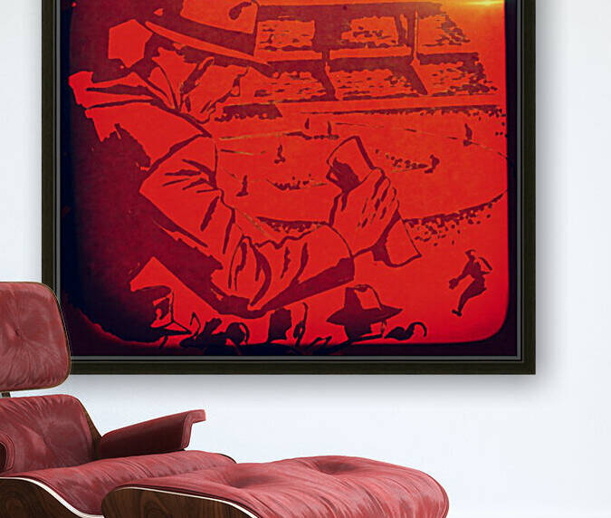 Baseball Sunset Art by Row One Brand