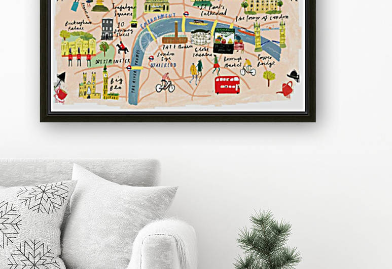 Illustrated london map edinburgh illustration cartoon london map City by Shamudy