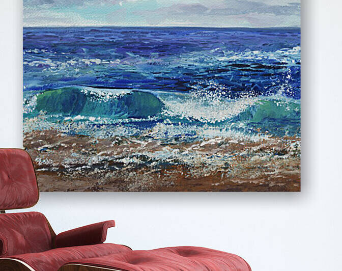 Seascape Dramatic Wave At The Ocean Shore by Irina Sztukowski