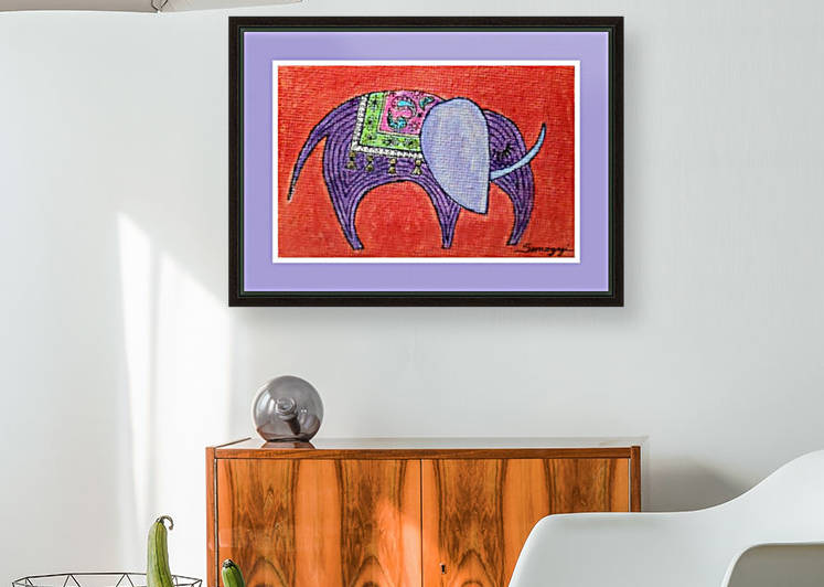 Pretty Pachyderm in frame by Jayne Somogy