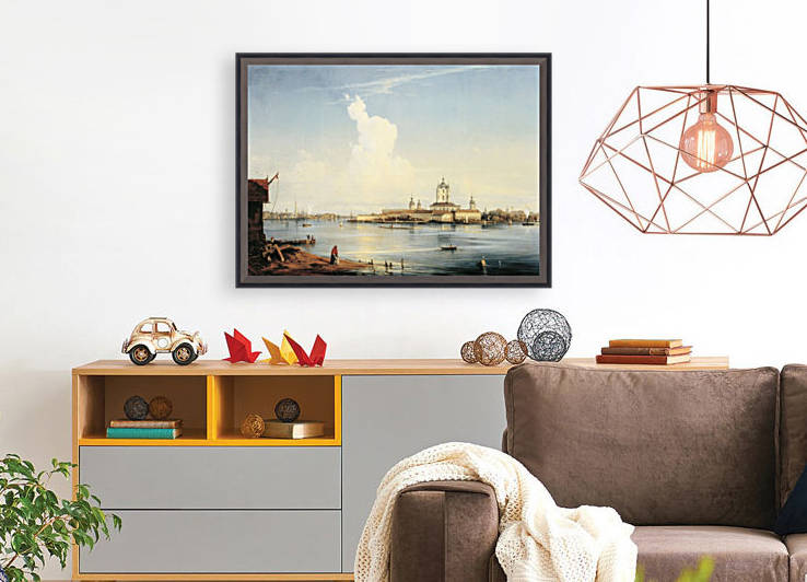 Smolny as seen from Bolshaya Okhta - 1852 by Alexey Bogolyubov