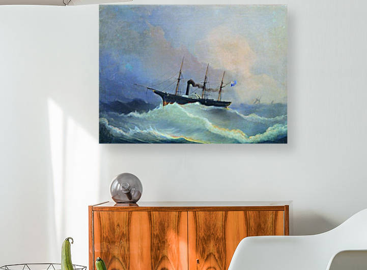 Gun ship the frigate Kamchatka by Alexey Bogolyubov