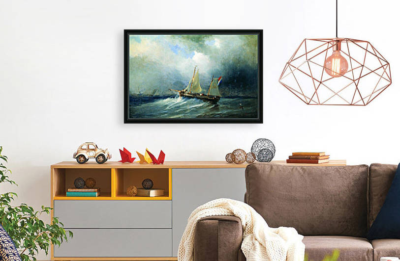 Sailboat in the sea by Alexey Bogolyubov