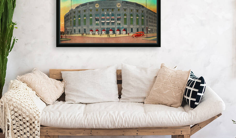 1935 Vintage New York Yankees Stadium Art  by Row One Brand