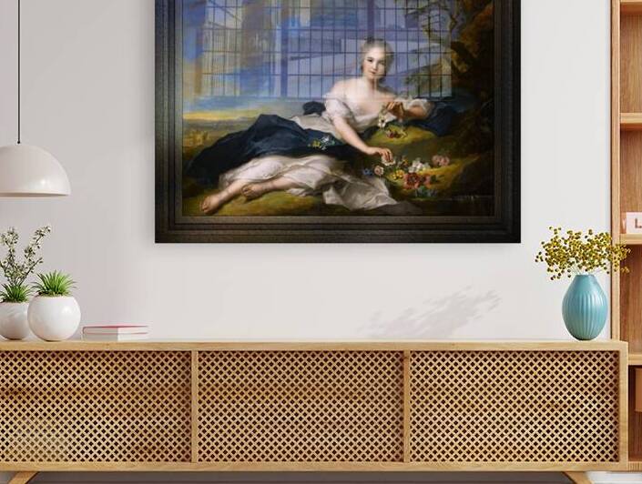 Henriette of France as Flora by Jean-Marc Nattier Old Masters Reproduction by xzendor7