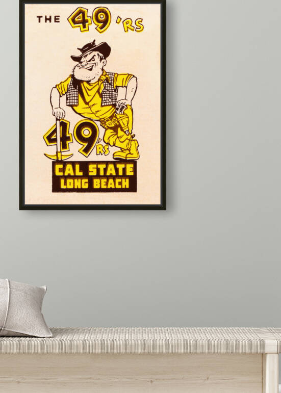 1965 Vintage Cal State Long Beach 49ers Art  by Row One Brand