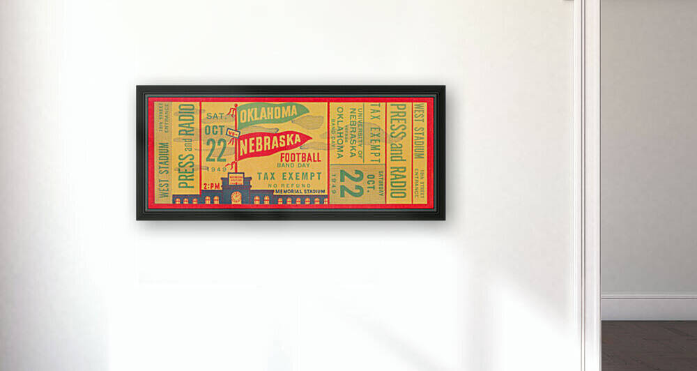 1949 Oklahoma Sooners at Nebraska Cornhuskers by Row One Brand