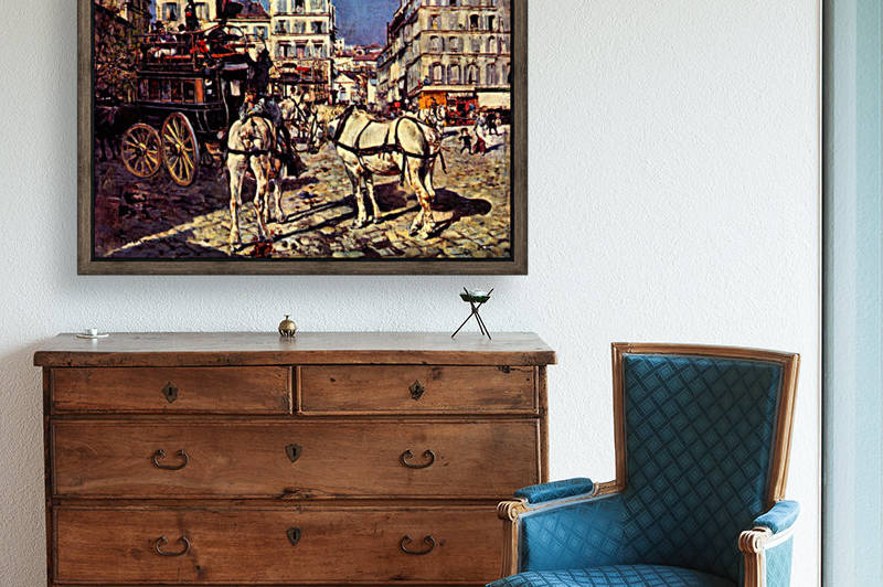 Buses on the Pigalle place in Paris by Giovanni Boldini