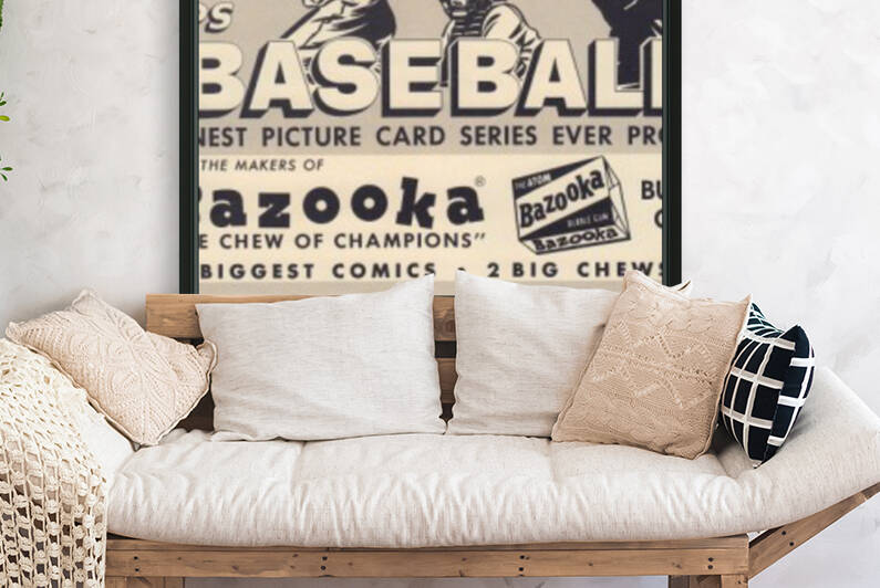 1955 Topps Baseball Bazooka Bubble Gum Ad by Row One Brand