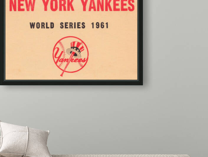 1961 New York Yankees World Series Wood Baseball Prints by Row One Brand