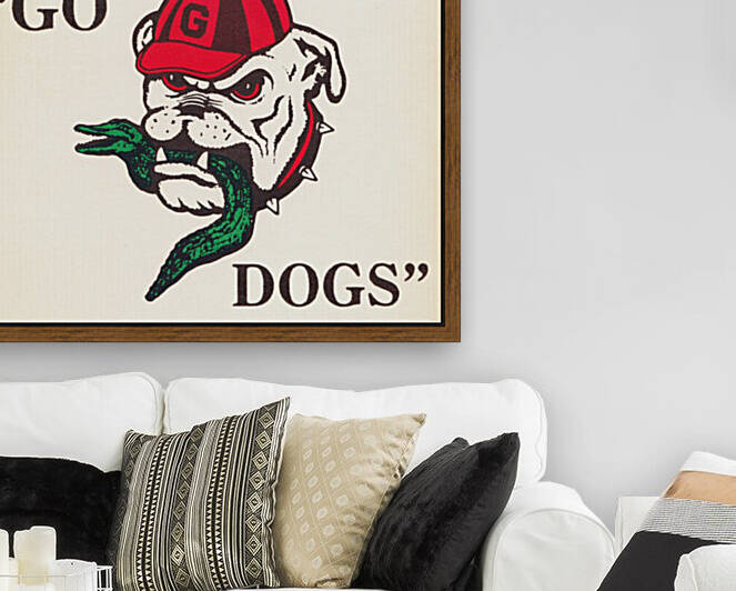 Retro Eighties Georgia Bulldog Eating Gator Dinner by Row One Brand