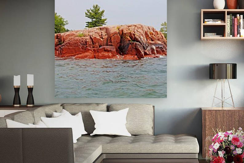 Pink Granite Of Georgian Bay by Deb Oppermann