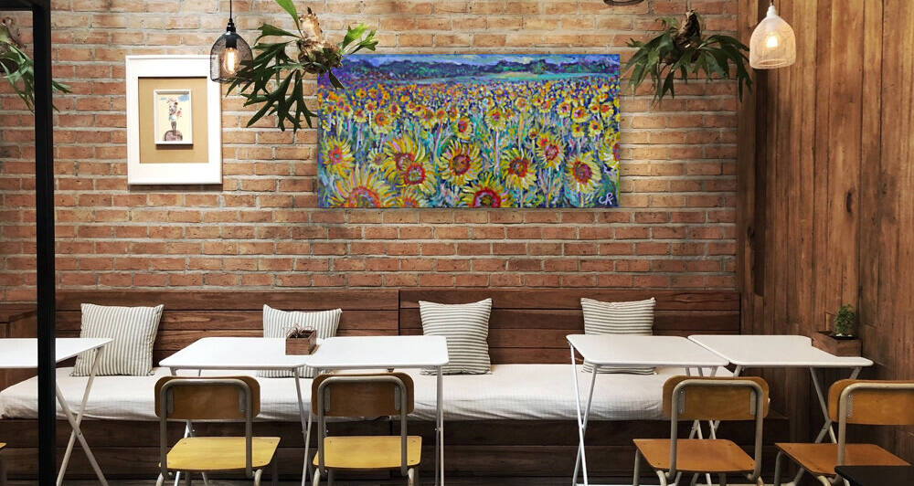 Sunflowers in field by Chris Rutledge