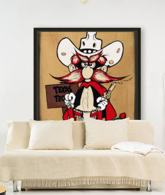 Vintage Texas Tech Red Raider Art by Row One Brand