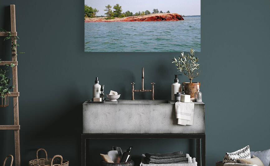 Pink Granite Of Georgian Bay I by Deb Oppermann